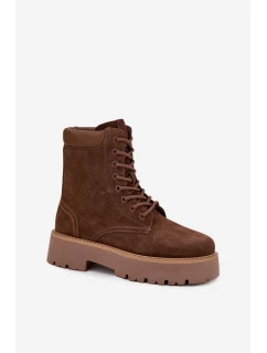 Dámské kožené farmářky Big Star – hnědé