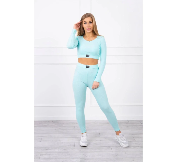 Pruhovaný top set 9353 mátový - Kesi Pruhovaný top set 9353 mátový - Kesi