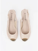 Stylové sandály dámské Jasnobeżowy Obcas Stylové sandály dámské Jasnobeżowy Obcas