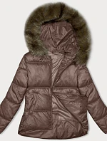 Dámská bunda bomber hnědá S'west (B8190-14)