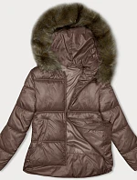 Dámská bunda bomber hnědá S'west (B8190-14)