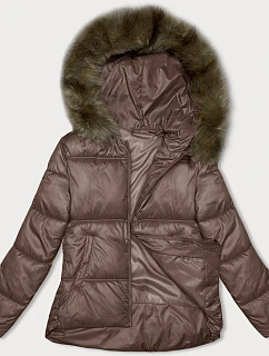 Dámská bunda bomber hnědá S'west (B8190-14)