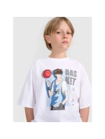 Chlapecké tričko oversize s potiskem 4F 4FJRAW25TTSHM3062-10S Chlapecké tričko oversize s potiskem 4F 4FJRAW25TTSHM3062-10S