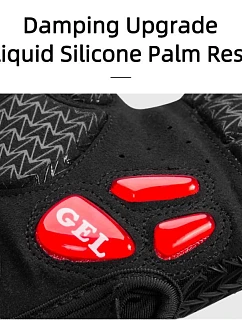 Cyklistické rukavice Rockbros XXL s  černočervené model 22083451 - Hikvision