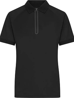 JN Dámské piqué polo se zipem 02. black/black model 22531386 - Daiber