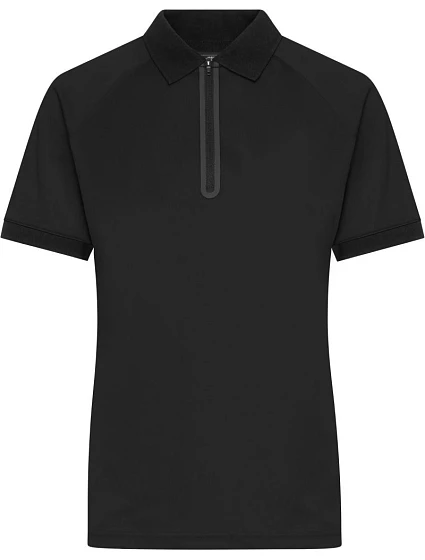 Daiber JN 1307 Dámské piqué polo se zipem 02.1307 black/black Daiber JN 1307 Dámské piqué polo se zipem 02.1307 black/black