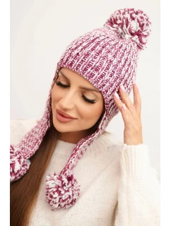 Dámská čepice ušanka Emma K343 fialová