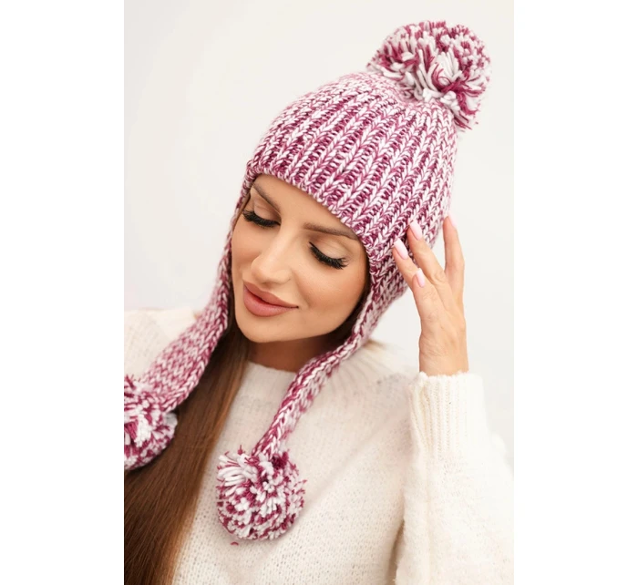 Dámská čepice ušanka Emma K343 fialová Dámská čepice ušanka Emma K343 fialová