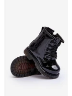 Dětské Boty Lakovane Se Zipem Černá Tibbie Dětské Boty Lakovane Se Zipem Černá Tibbie