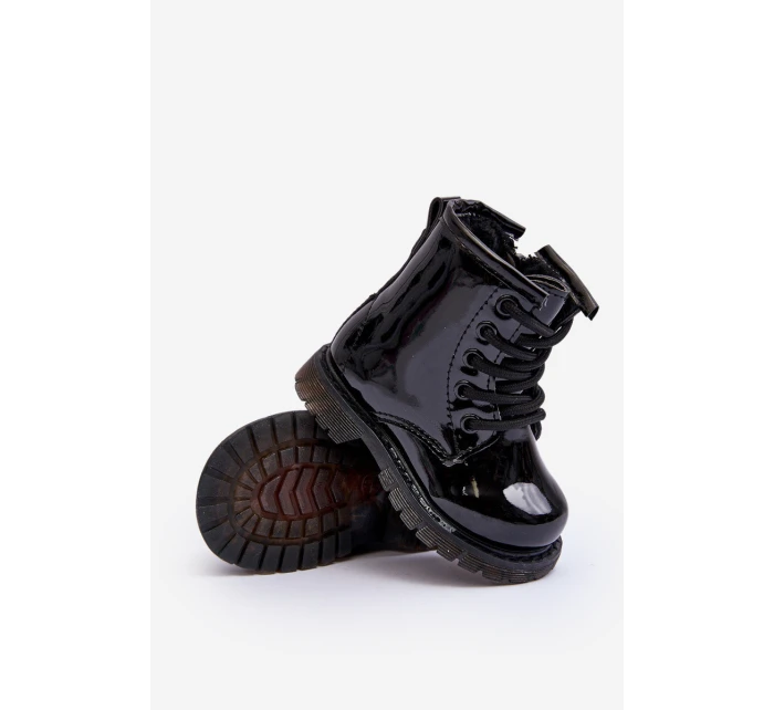 Dětské Boty Lakovane Se Zipem Černá Tibbie Dětské Boty Lakovane Se Zipem Černá Tibbie