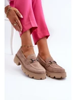 dámské semišové mokasíny béžové model 21655418 - VINCEZA