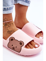 Dámské lehké pěnové pantofle Bear Motiv Růžove Parisso