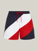 Pánské plavky UM0UM03261 DW5 tm. modré s pruhy - Tommy Hilfiger