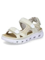 Pohodlné sandály na suchý zip Rieker W RKR691 beige