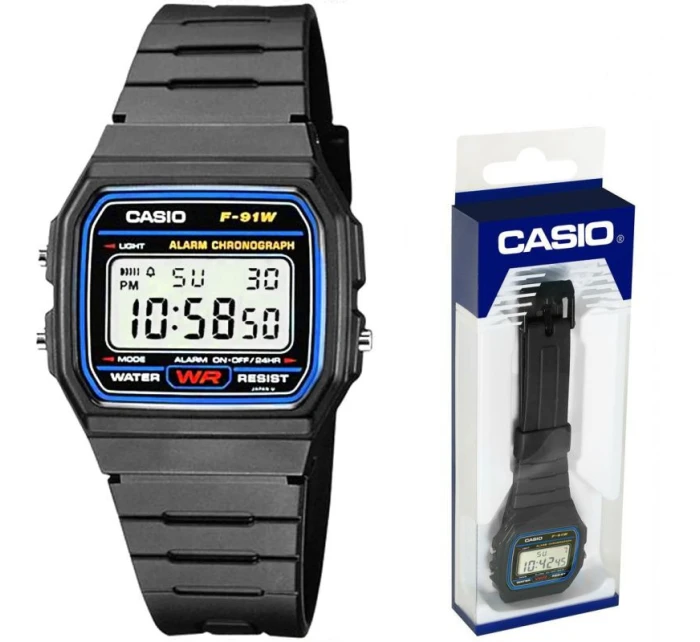 Pánské hodinky CASIO F-91W-1YER + BOX Pánské hodinky CASIO F-91W-1YER + BOX