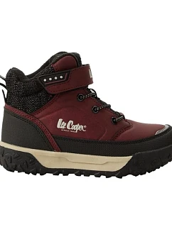 Lee Cooper sportovní boty, vínové kotníkové boty s podšívkou