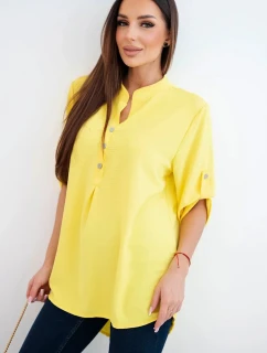 Blůzka s delším zadním dílem žlutá