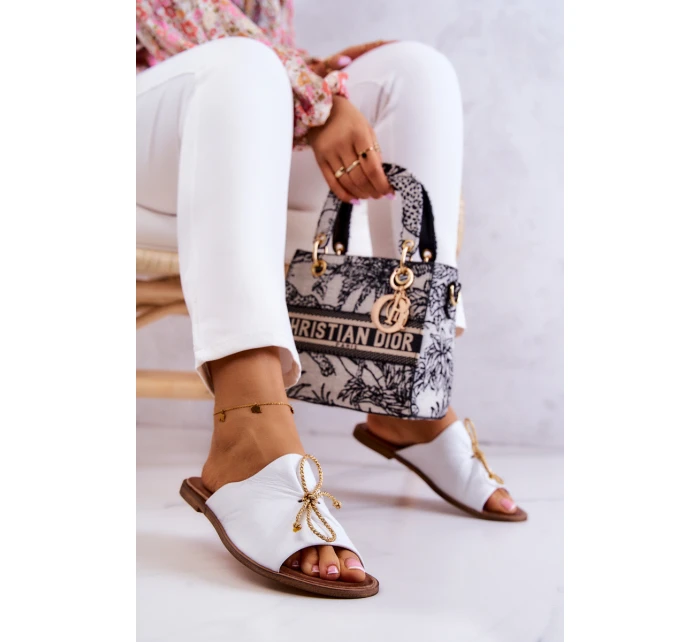 Kožené model 21580892 Dámské Žabky Bílé - Zazoo