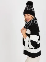 Tunelová šála AT KM CM model 17833554 bílá a černá - FPrice