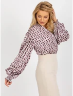 Dámská košile LK KS bílá a růžová model 18132750 - FPrice Dámská košile LK KS bílá a růžová model 18132750 - FPrice