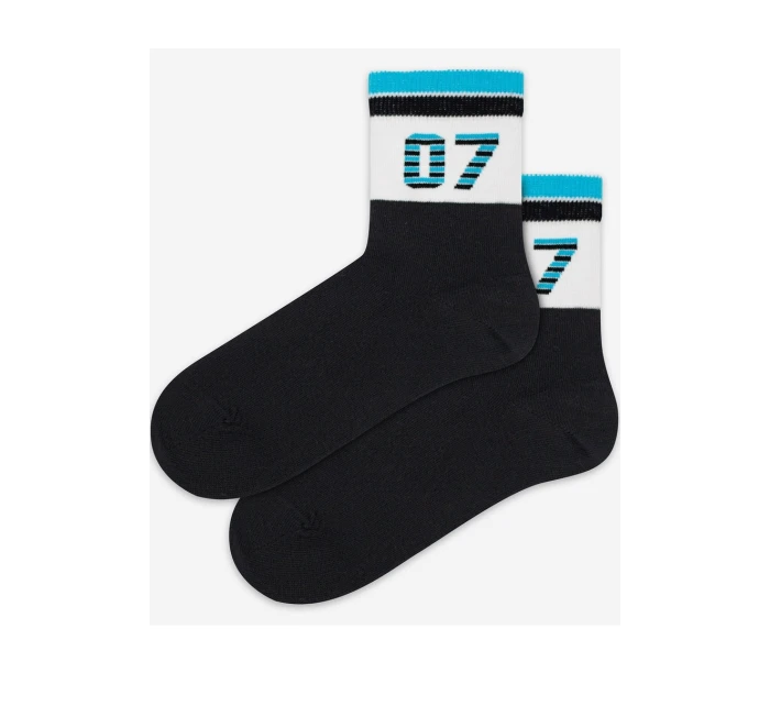 CHLAPECKÉ VZOROVANÉ PONOŽKY 2-6 LET ČERNÉ 21-23