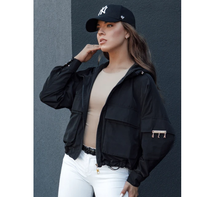 Dámská přechodová bunda s kapucí BUNOL černá FashionStreet TY4469 Dámská přechodová bunda s kapucí BUNOL černá FashionStreet TY4469