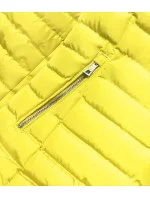 Žlutá prošívaná dámská bunda pro přechodné období model 16292897 - J.STYLE Žlutá prošívaná dámská bunda pro přechodné období model 16292897 - J.STYLE