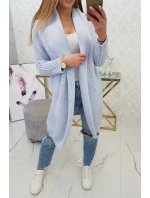 Svetr s netopýřími rukávy modrý