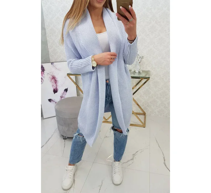 Svetr s netopýřími rukávy modrý