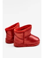 Dětské sněhule s kožešinou Červené model 21605368 - Boto