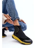 Dámské kožené boty s zipem model 21638709 černé - Maciejka