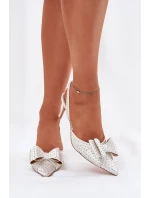 Zdobené Lodičky S  A Mašlí Bílé model 21698823 - Boto