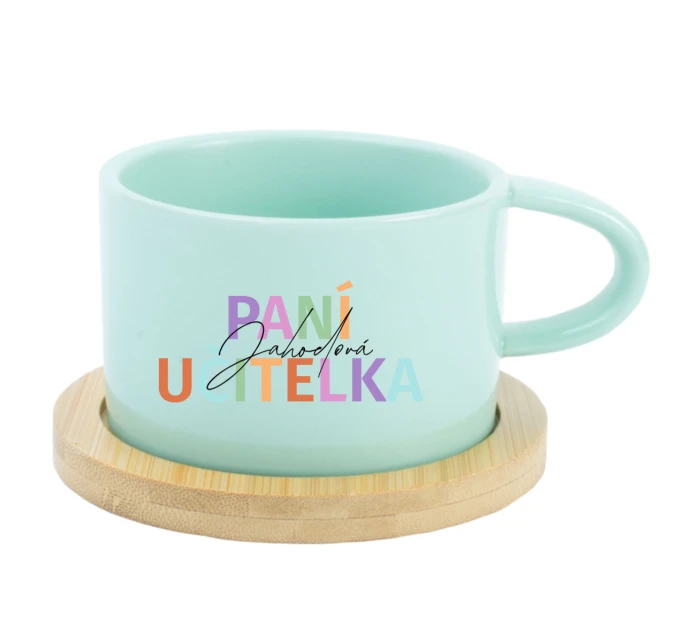 Personalizovaný keramický hrníček Makronka pro paní učitelku/pana učitele 