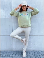 Dámská oversize mikina tmavě zelená model 21971146 - Dstreet