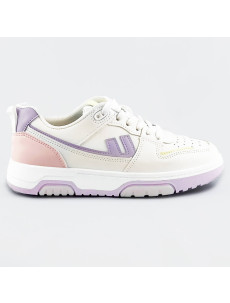 Bílo-fialové dámské sportovní boty (AD-555)