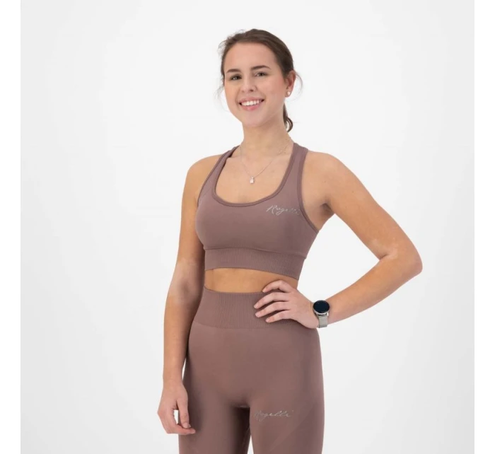 Rogelli TRINITY sportovní podprsenka špinavě růžová M