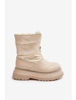 Dámské sněhové boty s podrážkou  Bežové model 21639066 - Goe