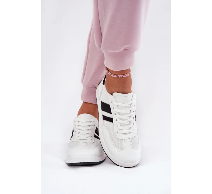 Dámské Tenisky Z Eko Semiše Bílé model 21691096 - Boto Dámské Tenisky Z Eko Semiše Bílé model 21691096 - Boto