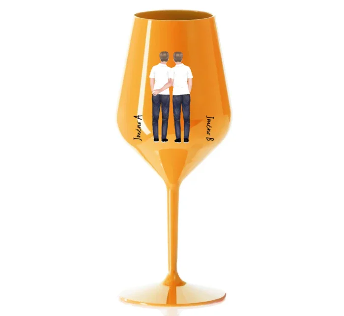 Personalizovaná nerozbitná sklenice s párem 
