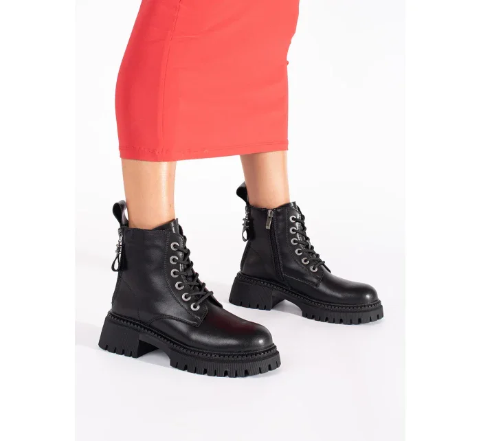 Pěkné černé kotníčkové boty dámské platforma Pěkné černé kotníčkové boty dámské platforma