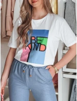 Dámské tričko s potiskem KINDBE bílé FashionStreet RY2614