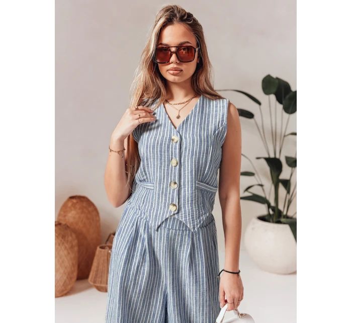 Dámská vesta LINELIA modrá FashionStreet PY0134 Dámská vesta LINELIA modrá FashionStreet PY0134