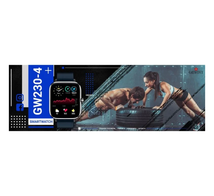 GIEWONT Dynamic SmartCall Smartwatch GW230-4 - Stříbrná/Hluboký oceán GIEWONT Dynamic SmartCall Smartwatch GW230-4 - Stříbrná/Hluboký oceán