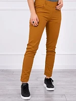 Džínové kalhoty hořčicové barvy