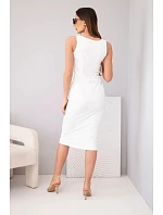 Dámské viskózové žebrované šaty na ramínkách ecru Dámské viskózové žebrované šaty na ramínkách ecru