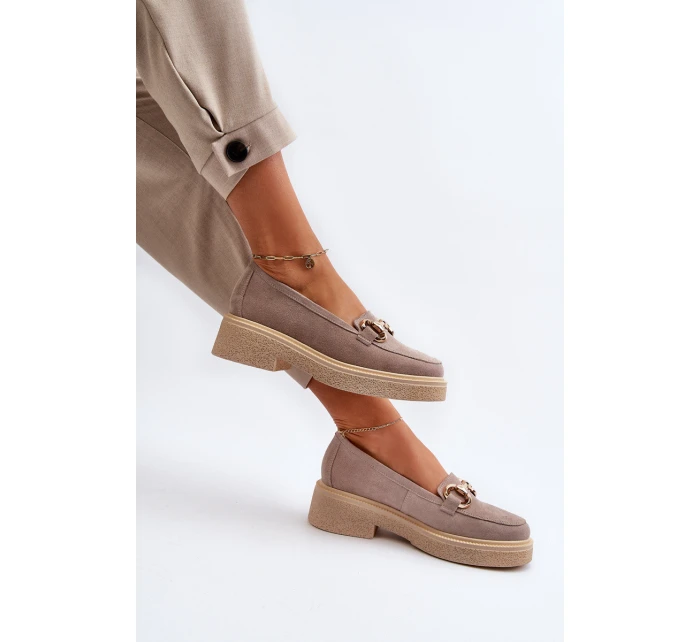 Zazoo 3429 Zamszové Dámské Mokasíny S Ozdobou Hnědé