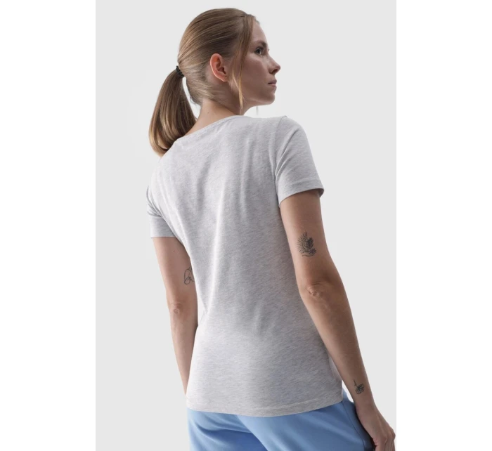 Dámské Hladké Tričko S model 21668549 Šedé - 4F