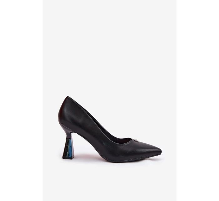 Elegantní lodičky na se  černé model 21692769 - VINCEZA