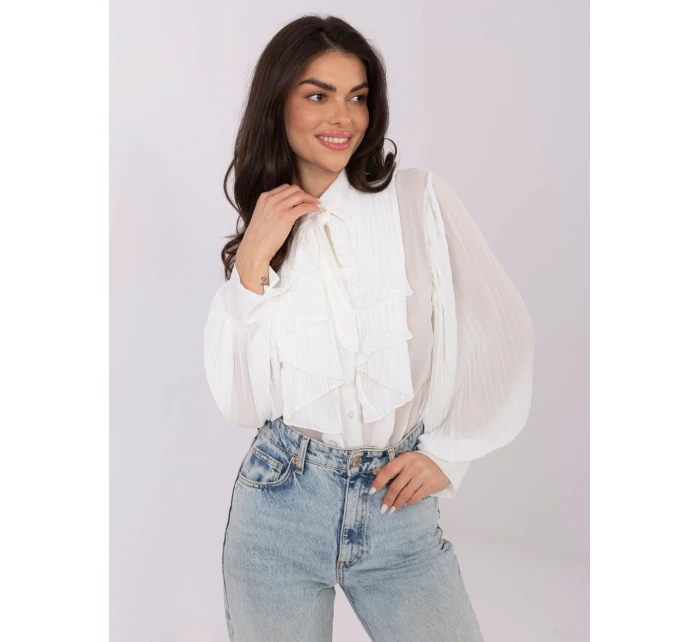 Koszula MI KS model 21766371 biały - FPrice Koszula MI KS model 21766371 biały - FPrice