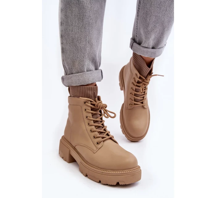 Dámské Kozačky S Ponožkou Béžová Rivella Dámské Kozačky S Ponožkou Béžová Rivella